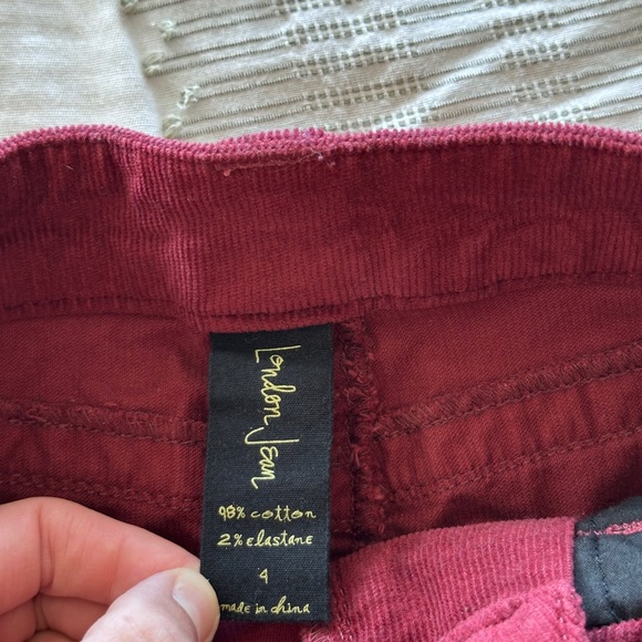 LONDONJEAN by Victoria Secret Burgundy Wine Corduroy Pencil Skirt Y2K era RARE - Picture 5 of 10